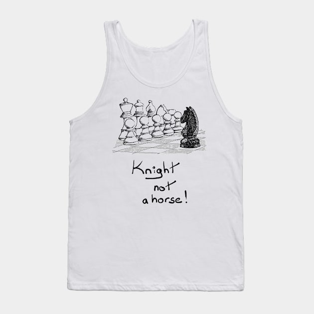 Hand drawn chess - knight Tank Top by jitkaegressy